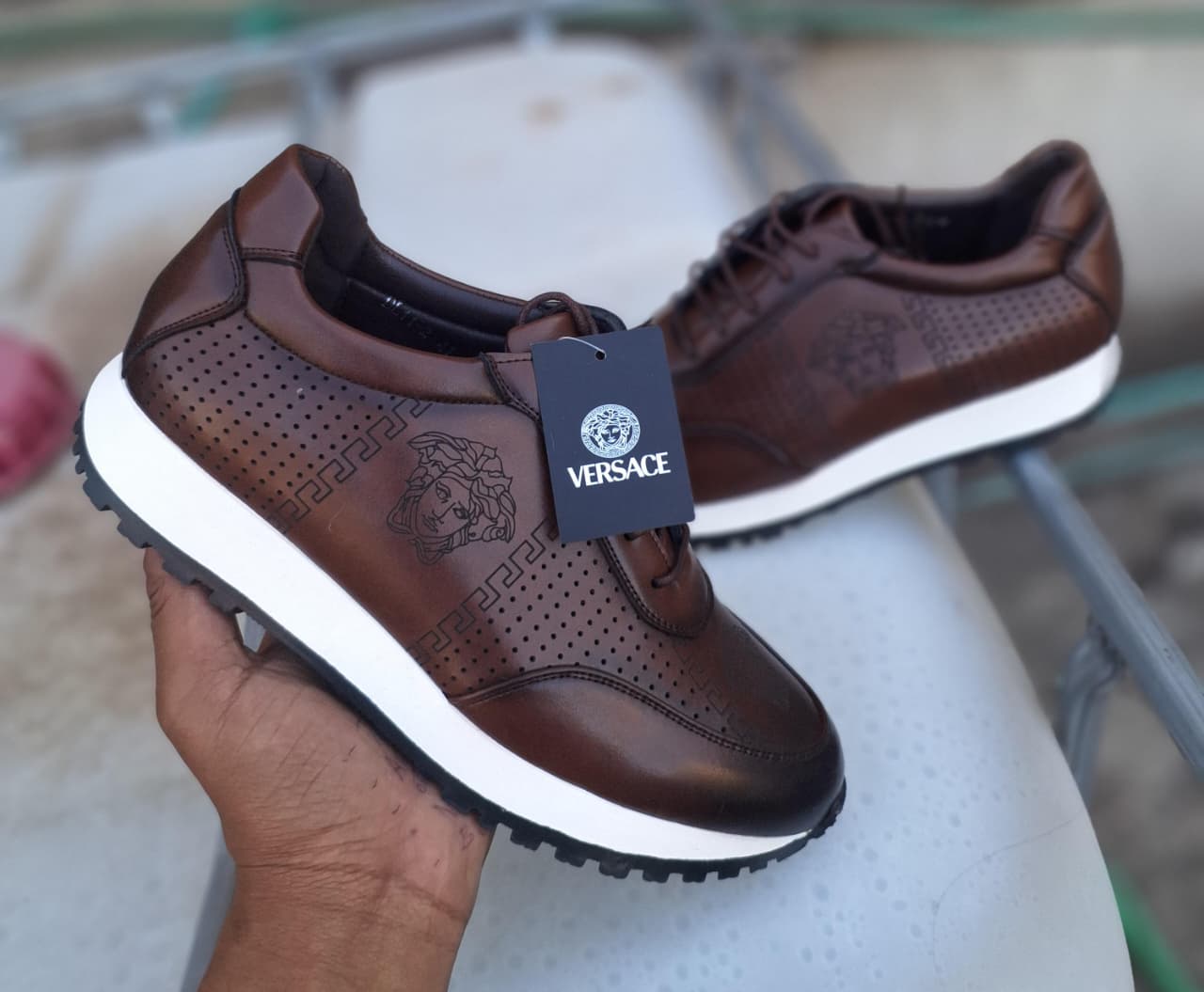 Versace Leather Sneakers