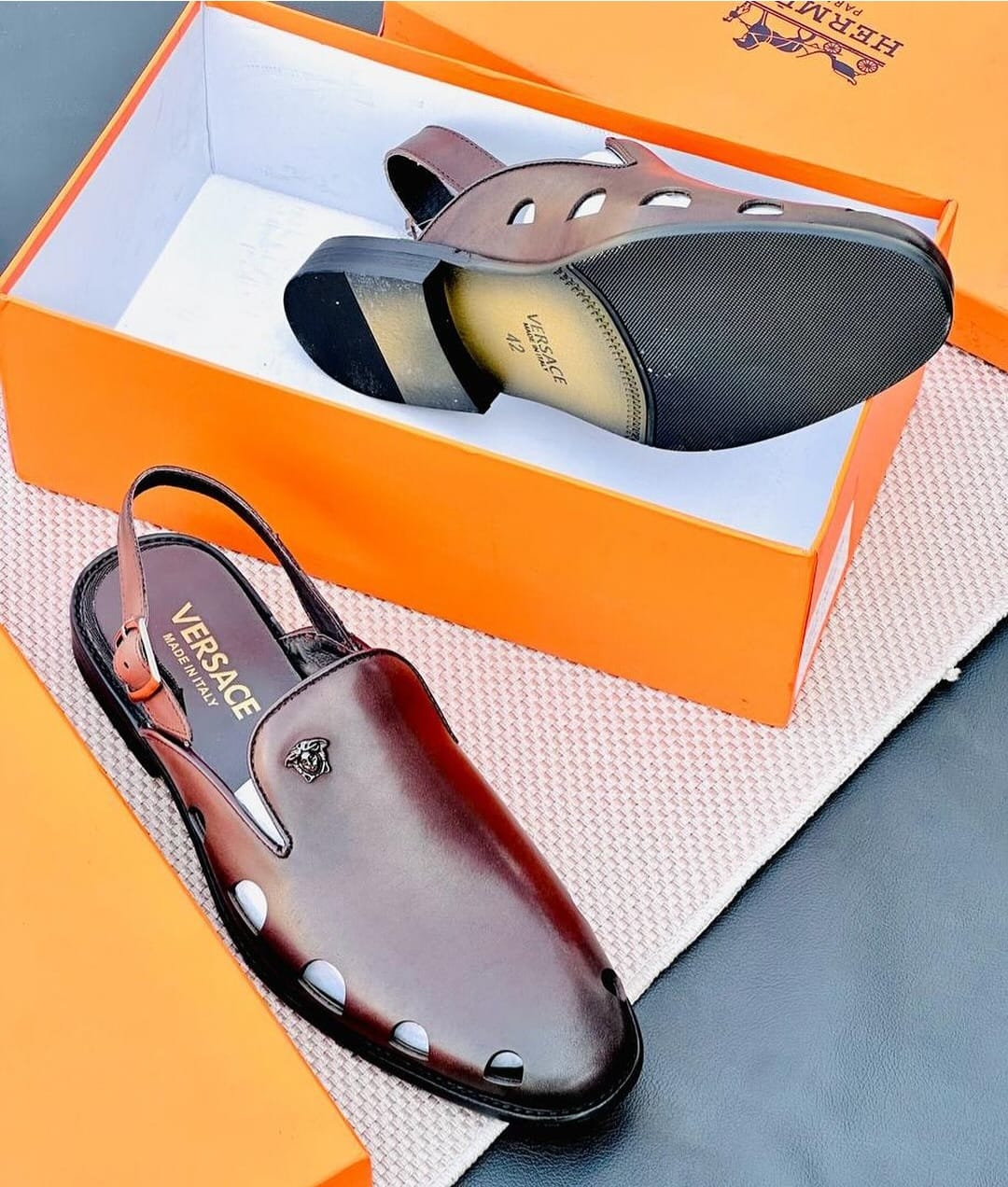 Versace Strappy Mules